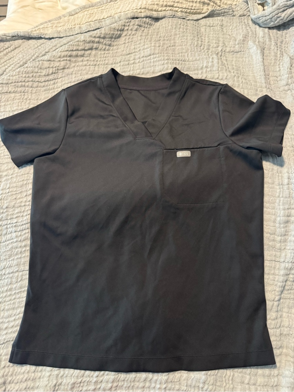 Figs formX Women's Black V-Neck Short Sleeve Scrub Top